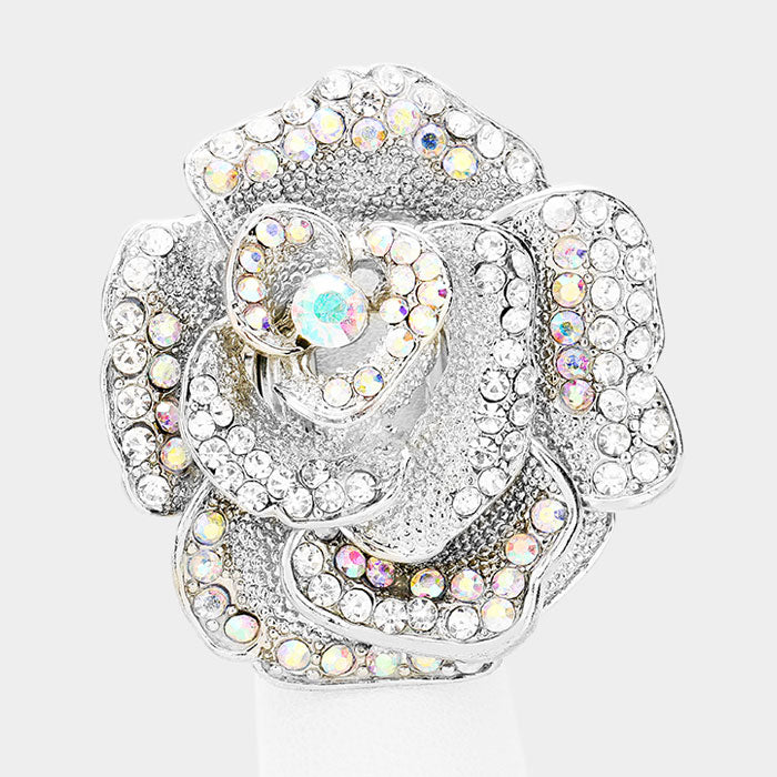 Beautiful Swarovski Crystal Rose RING (NEW)