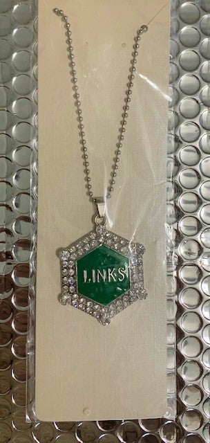 Beautiful LINKS Crystal Emerald Evening of Elegance Necklace
