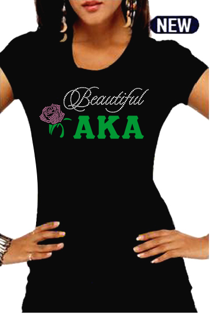 Beautiful LINKS Logo Rhinestone Bling Tee High End Beautiful Things GREEKS Company Exclusively for GREEKS