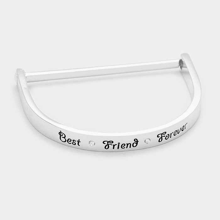 Beautiful "Best Friend Forever" Rhinestone Bracelets, NEW