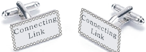 "CONNECTING LINKS" Crystal Cufflinks  (NEW)
