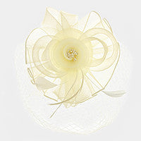 Beautiful High End Feather with Flowers/Veil Fascinators