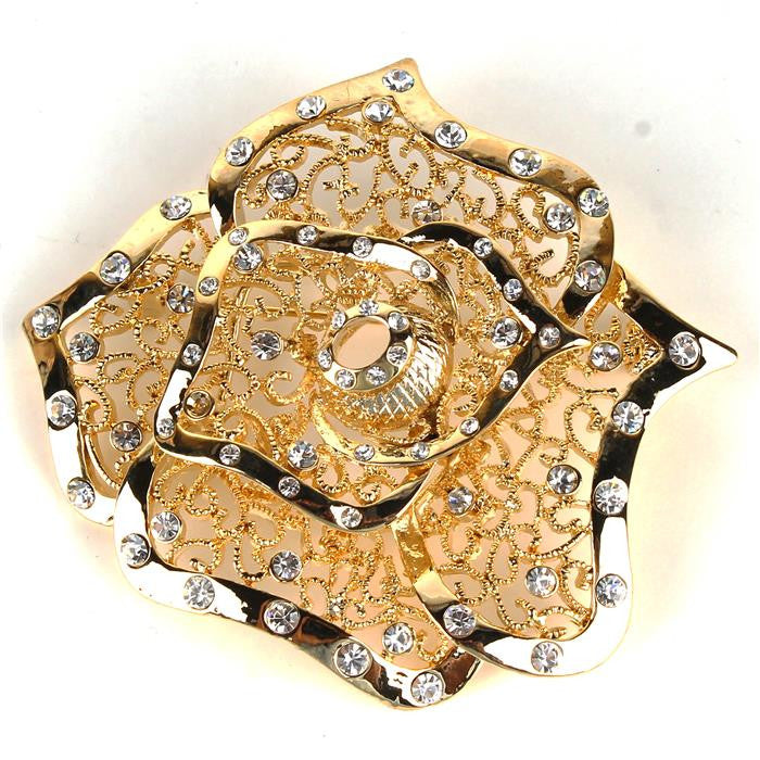 Beautiful Crystal Rose Brooch Pin for GREEKS