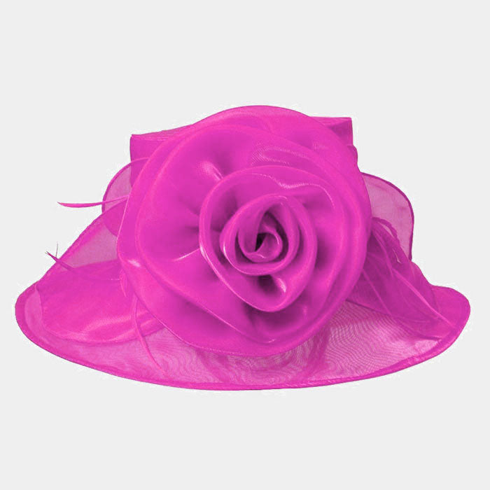 Beautiful Pink & Green Rose Hat, New 2019