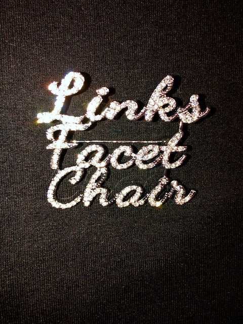 Beautiful LINKS Facet Chair Crystal Pin, New