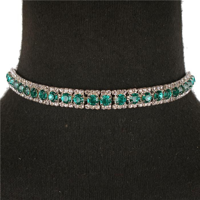 Tocona Tredny Green Rhinestone Chain Choker Necklace for Women Gold Color  Alloy Metal Handmade Jewelry Accessories Collar 15633 | Chain choker  necklace, Womens necklaces, Chain choker