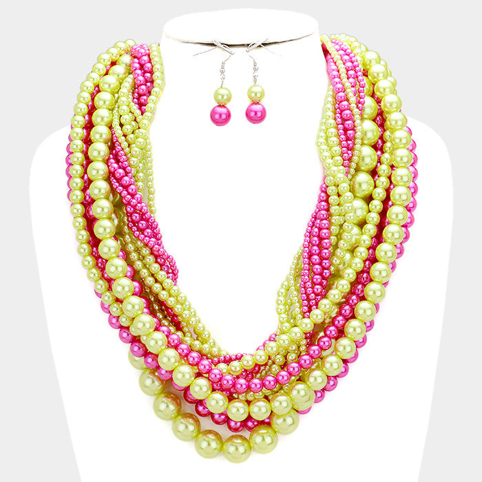 Five Multi Layered Pearl Groom Necklace – Jaipri