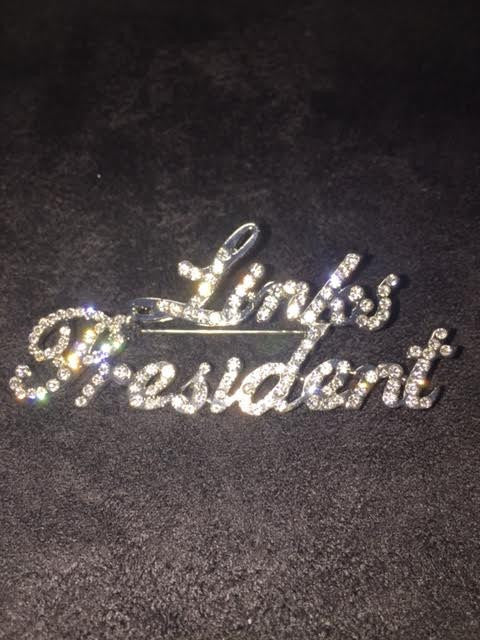 Beautiful LINKS President Crystal Pin