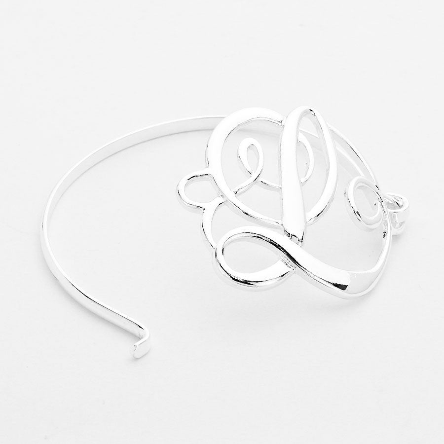 Engraved Acrylic Monogram Bangle w/ Accent Stones – Sassy Southern Gals