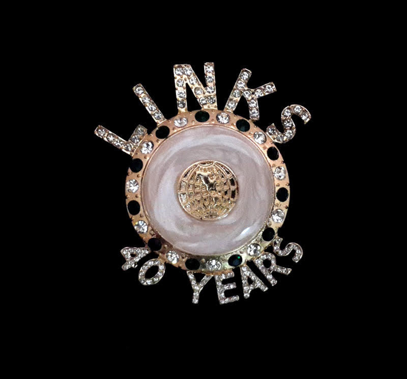 Beautiful Links 40 YEARS OF ELEGANCE and SERVICE Crystal PIN