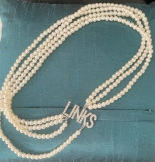 Beautiful LINKS “Uninterrupted White” Pearl Necklace (NEW)